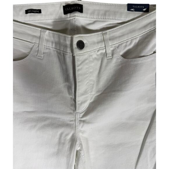 NWT Talbots Jeggings Women's Size 12P  White Skinny Ankle - Picture 2 of 8